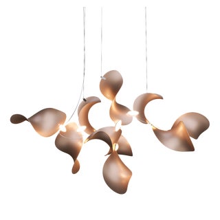 Dune 10 Cluster Chandelier with Metallic Tone Shades from Moss Objects For Sale
