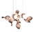 Dune 10 Cluster Chandelier with Metallic Tone Shades from Moss Objects For Sale