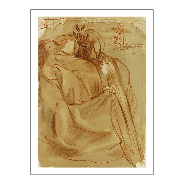 Dali Woodcut Purgatory 30 Announcement of Great Event For Sale