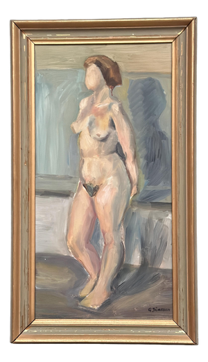 Gunnar Jonsson, Nude Woman, 1960s, Oil on Panel