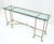 Transparent Italian Hoof Feet Brass Frame Base 3/4" Glass Top Console Hall Table For Sale - Image 8 of 13