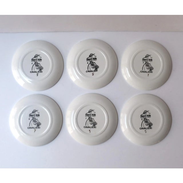 Horse Motif Piero Fornasetti Italian Cocktail Drinks Coasters or Wall Art, Set of 6 For Sale - Image 12 of 12