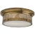 Alderly Small Flush Mount in Antique Brass with White Glass Designer: Chapman & Myers Mounting: Flush Shade Detail: White...