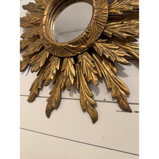 19th Century Vintage Sunburst Mirror For Sale - Image 5 of 8