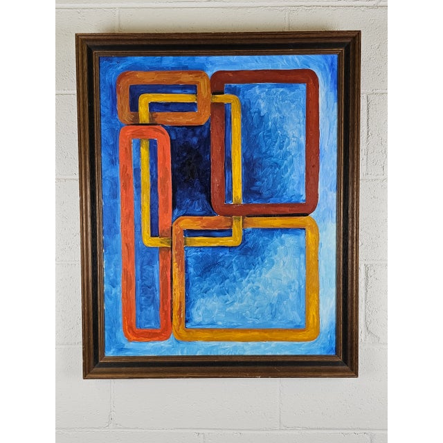 Mid-Century Modern Original Mid 20th Century Modern Painting by Roberto Morassi For Sale - Image 3 of 7