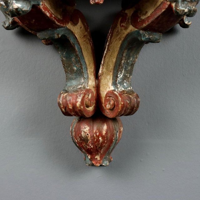 18th Century Drop-Leaf Console in Carved Wood For Sale - Image 5 of 9