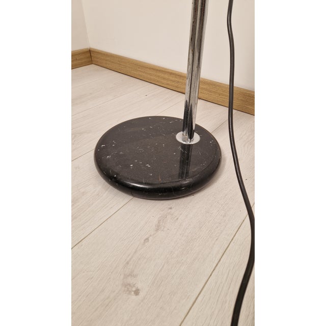 Chrome Halogen Floor Lamp with Black Marble Base, 1970s For Sale - Image 9 of 11