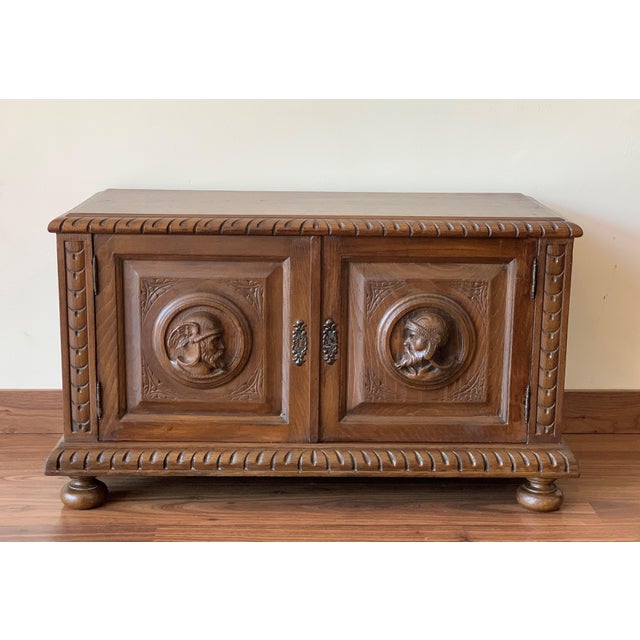 Late 19th Century 19th Century Spanish Baroque Hand Carved Chest Trunk For Sale - Image 5 of 13