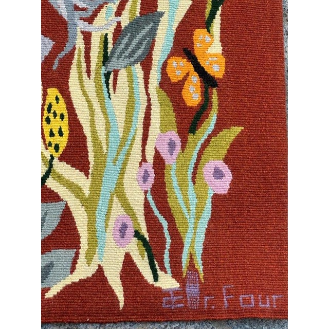 1950s Modern French Aubusson Tapestry by Michèle Ray Vif Dargent, 1950s For Sale - Image 5 of 18