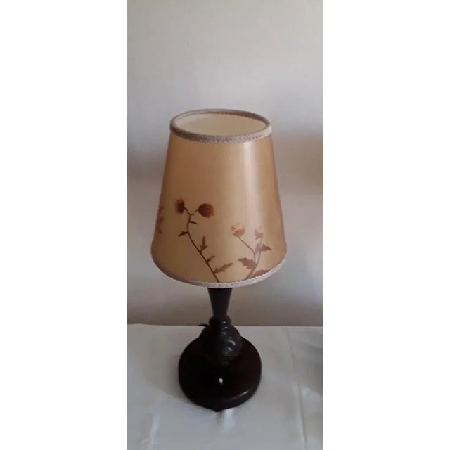 Vintage German Art Deco Table Lamp in Oak, 1930s For Sale - Image 3 of 7