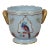 Late 20th Century Italian Lowestoft Reproduction Mottahedeh Parrot Bird Cache Pot Vase Planter For Sale