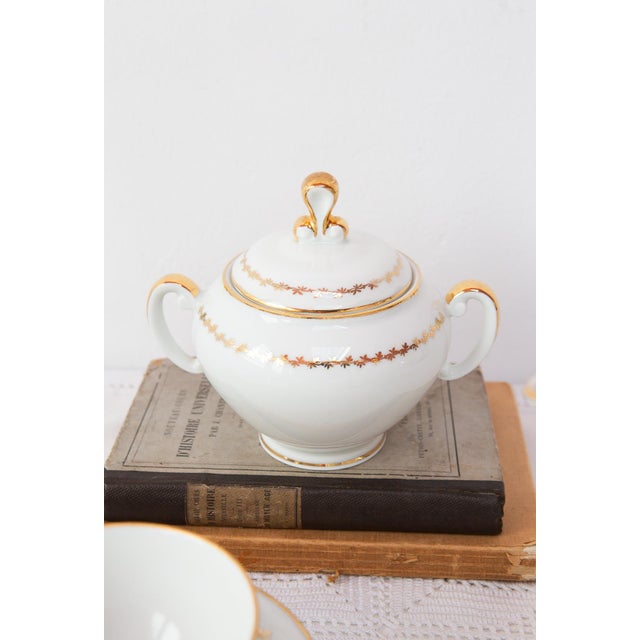 French Porcelain Tea or Coffee Service for 11 from Limoges, 1960s, Set of 26 For Sale - Image 4 of 9
