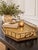 Mid 20th Century Oversized Vintage Hand-Tooled Brass Gallery Tray With Raised Rail & Handles For Sale - Image 5 of 8