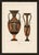 Antique Greek Amphorae with Classical Figures Double-Page Lithograph, 1883 Original antique color lithograph depicting two...