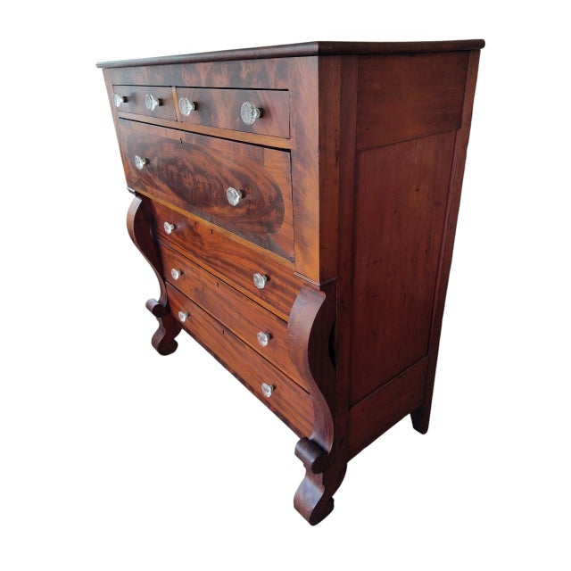 Traditional Circa 1840s Empire Chest of Drawers For Sale - Image 3 of 11