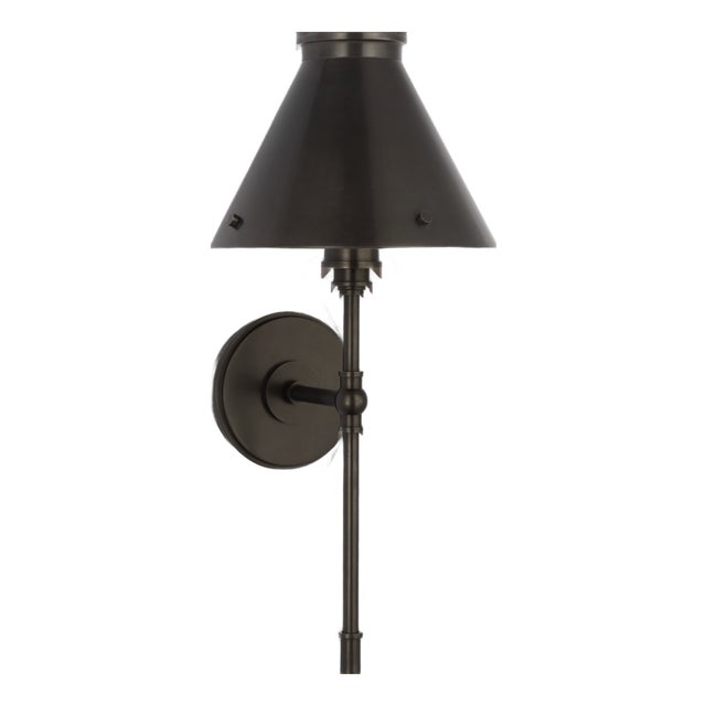 Chapman & Myers for Visual Comfort Signature Parkington Large Tail Sconce in Bronze For Sale