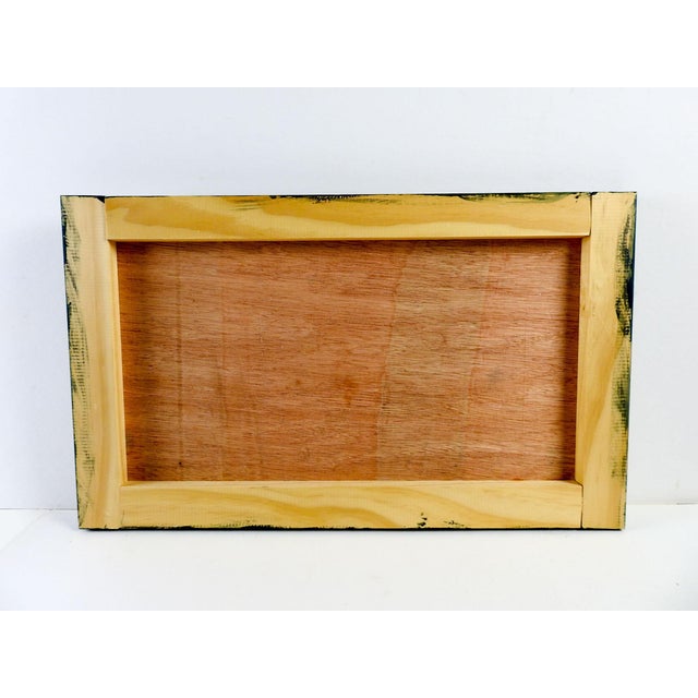 Contemporary 2007 George Turner Abstract Evening Landscape Painting on Wood For Sale - Image 3 of 3