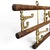 Antique French Brass and Oak Expandable Bistro Coat Rack For Sale - Image 9 of 12