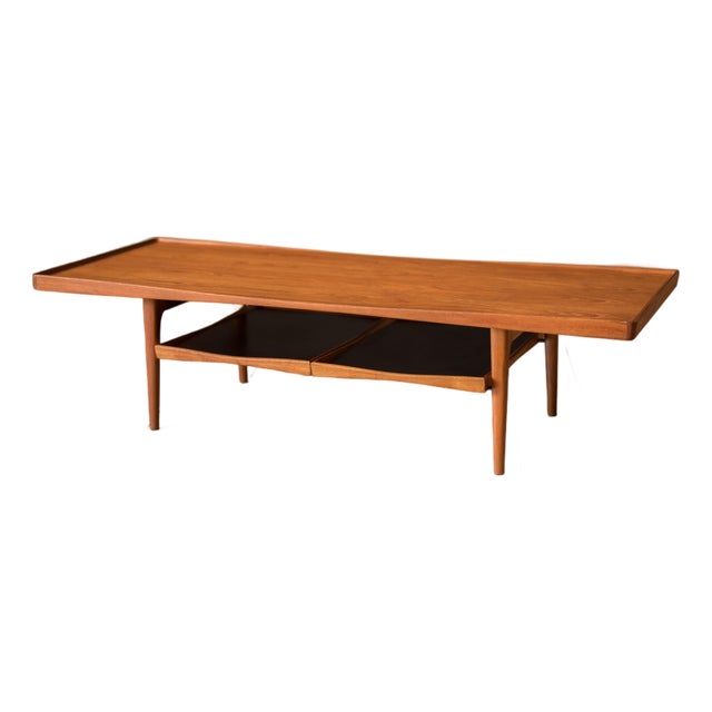 Vintage Danish Teak Two-Tier Coffee Table by Poul Jensen for Selig For Sale