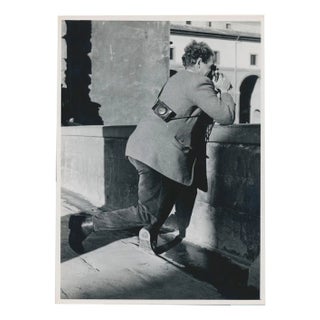 Erich Andres, Venice: Photographer Taking Pictures, Italy, 1950s, Black & White Photograph For Sale