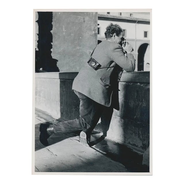 Erich Andres, Venice: Photographer Taking Pictures, Italy, 1950s, Black & White Photograph For Sale