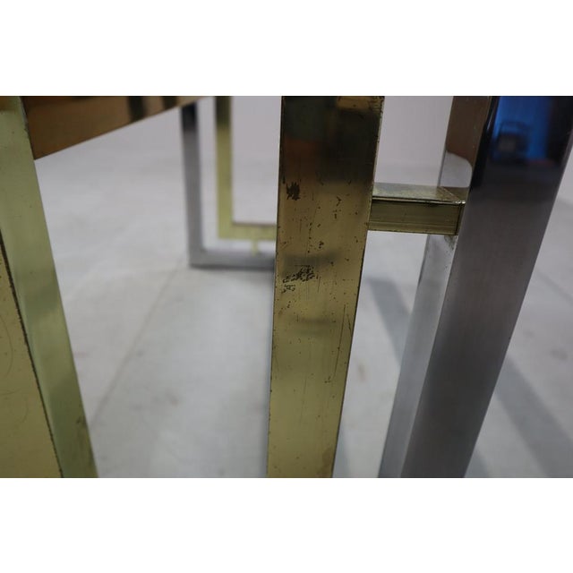 Dining Table in Chrome and Brass by Zevi, 1970s For Sale - Image 9 of 15