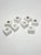 2010s Contemporary Crate & Barrel White Porcelain Mini Cube Dice Salt & Pepper Shakers - Set of 8 For Sale - Image 5 of 5