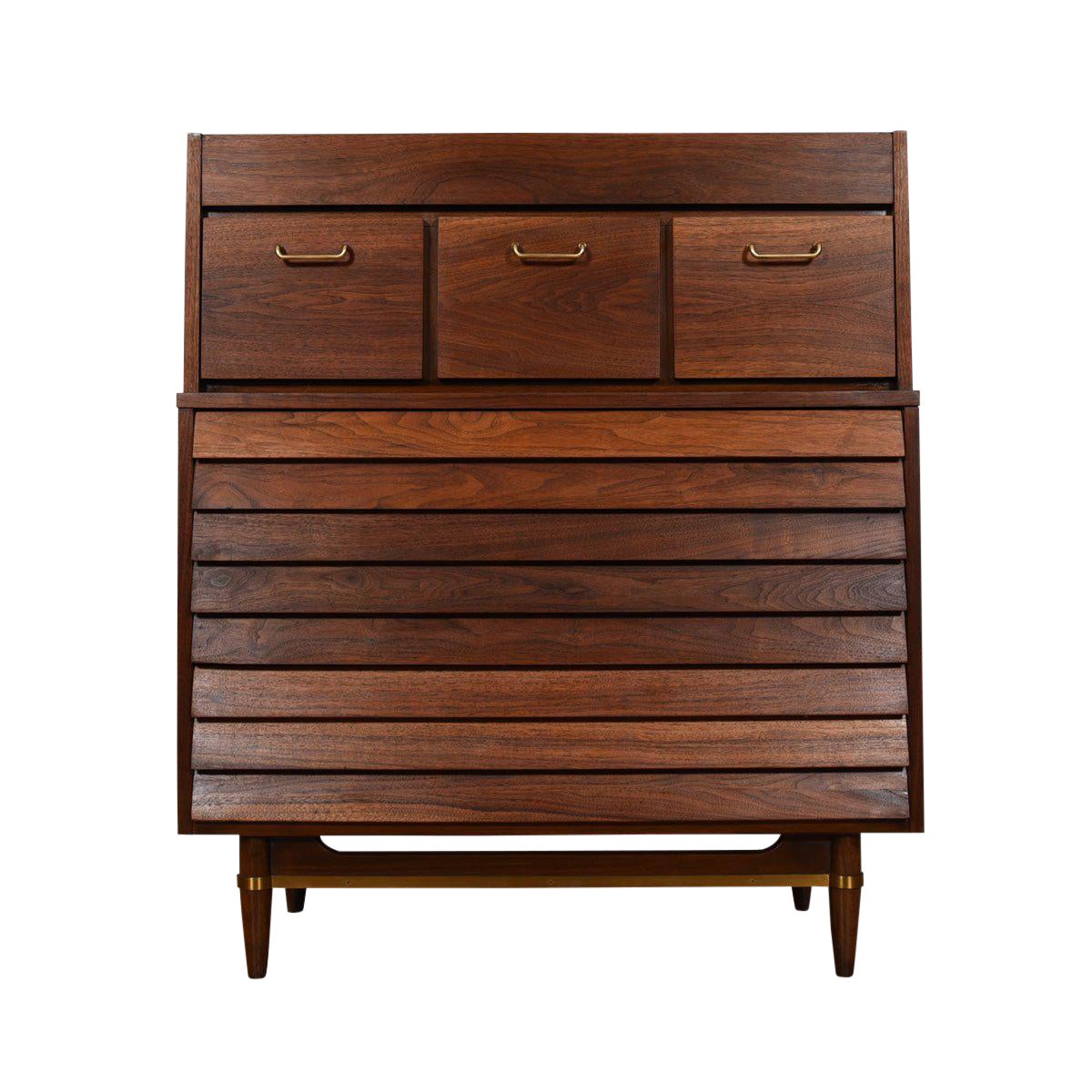 Mid Century Modern Walnut Dresser By American Of Martinsville Chairish