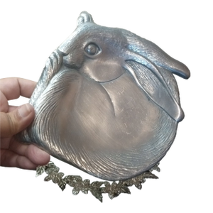 Gorgeous Arthur Court 1988 Pewter Bunny Plate