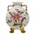 Antique Rudolstadt Porcelain Footed Flask Vase - Hand-Painted Pink Floral & Gilt For Sale