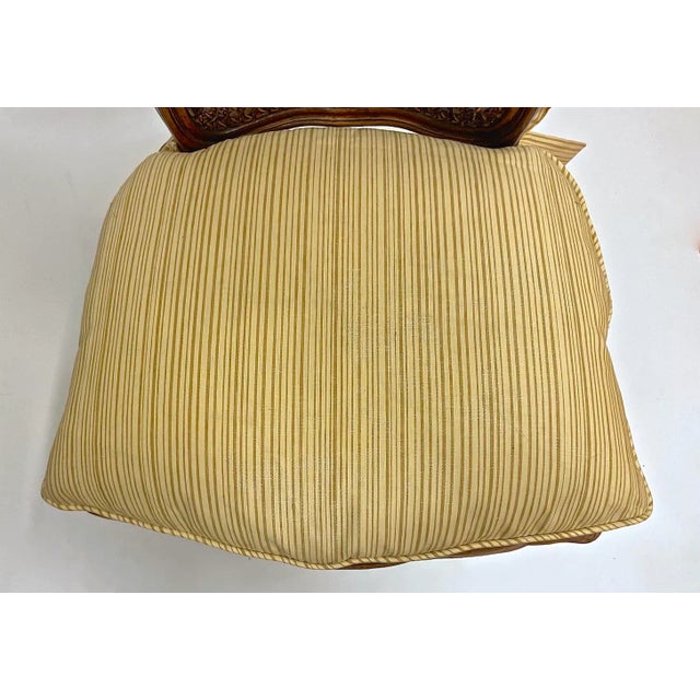 Antique Caned Back Upholstered Seat Chair For Sale In Atlanta - Image 6 of 11