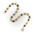 Modern Vintage 18k Gold Blue and Green Sapphire and Ruby Bracelet For Sale - Image 3 of 7