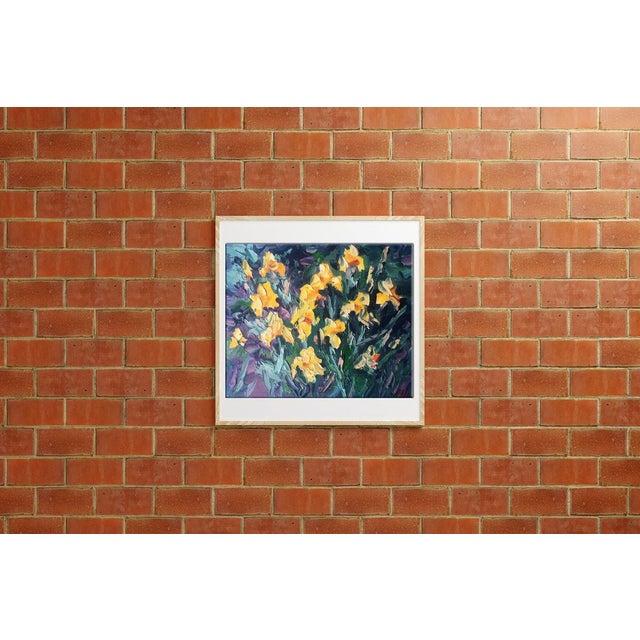 Impressionist Oil Painting Irises Alexander Nikolaevich Cherednichenko For Sale - Image 3 of 14