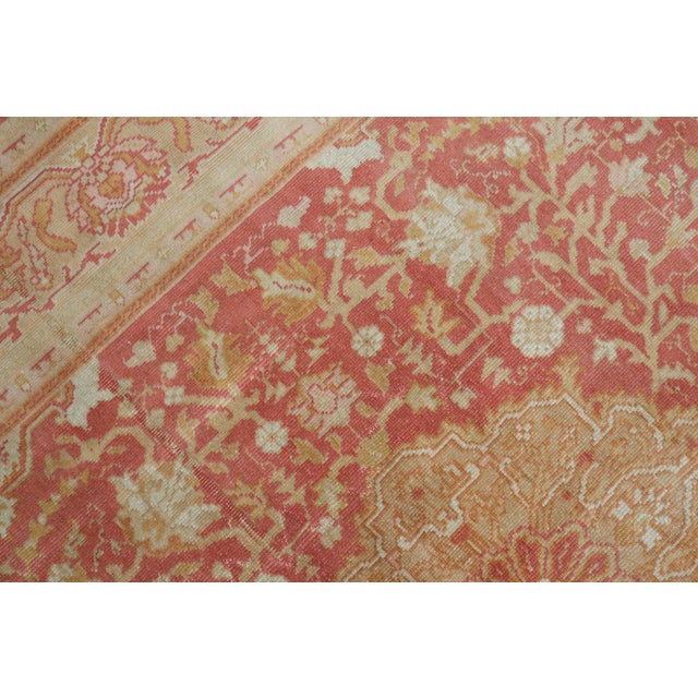 Early 20th Century Antique Zabihi Collection Turkish Sivas soft Red Gold Rug - 7'2" x 9'8" For Sale - Image 5 of 11