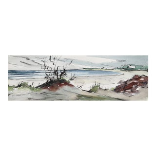 1950s "Ogunquit Beach" Watercolor Painting by Eve Nethercott For Sale