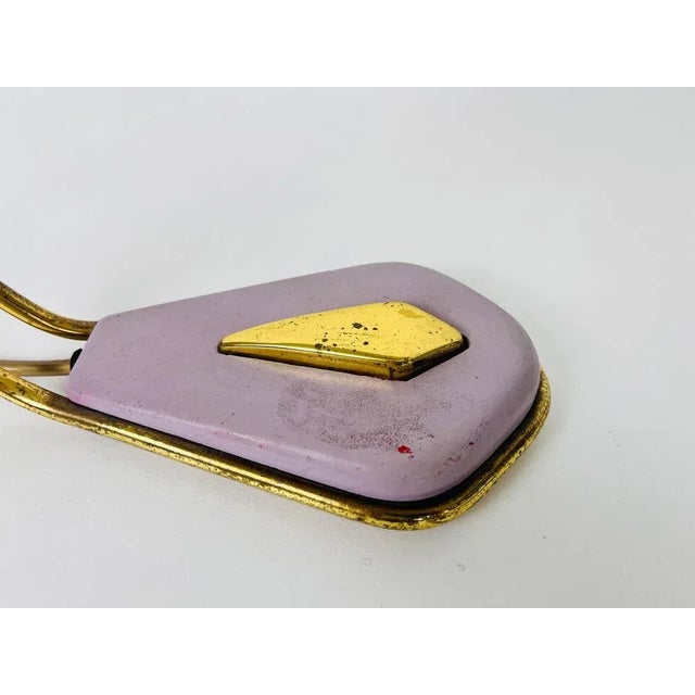 Purple Italian Brass and Violet Table Lamp, Italy, 1960s For Sale - Image 8 of 11