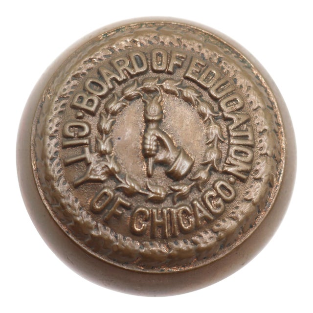 1910s Board of Education City of Chicago Bronze Door Knob For Sale