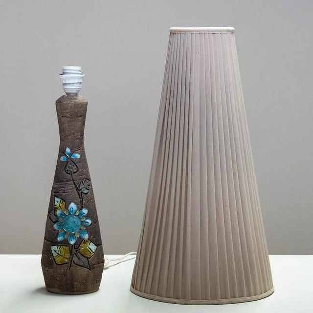 Large Stoneware Table Lamp from Tilgmans Keramik, Sweden, 1960s For Sale - Image 4 of 10