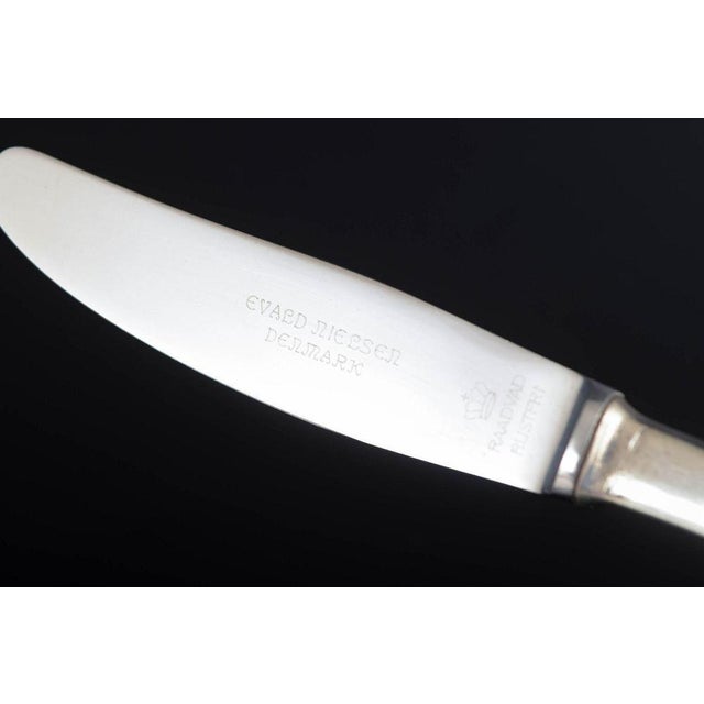 Dinner Knives in Sterling Silver and Stainless Steel by Evald Nielsen, 1930s, Set of 3 For Sale - Image 6 of 7