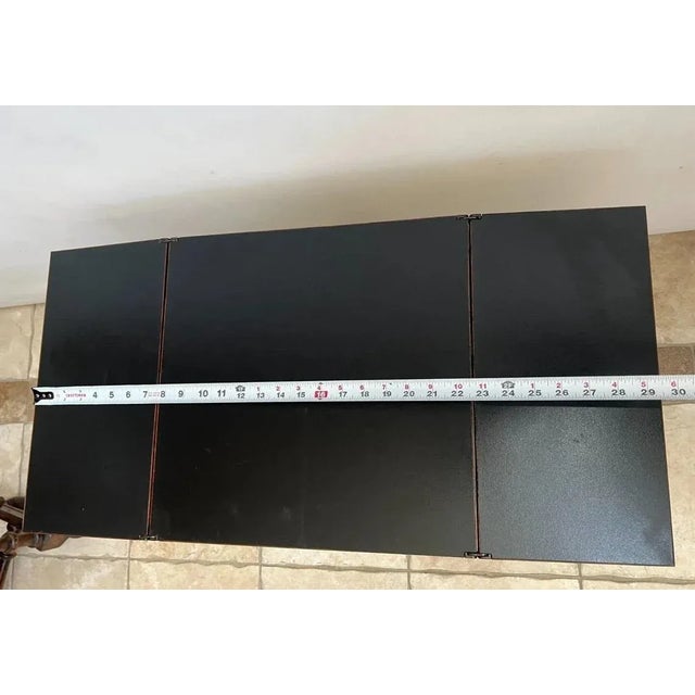 Brown 1980s Vintage Drexel Expanding Square Table Barley Twist Petite Size Pedestal Base For Sale - Image 8 of 10