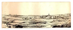 Goldweigher's Field' Rembrandt Van Rijn Etching