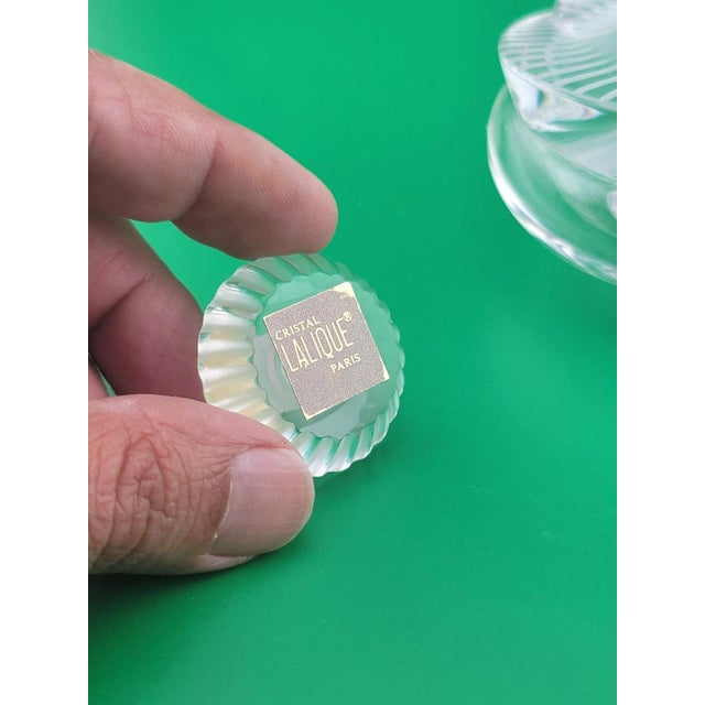 New Lalique Crystal Baptiste Perfume Bottle Made in France Sticker Paris. For Sale - Image 12 of 12