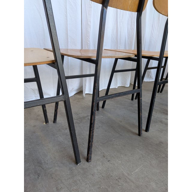 Vintage Industrial School Chairs from Stol Kamnik, Former Yugoslavia, 1970s, Set of 7 For Sale - Image 16 of 18