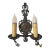 Arts and Crafts Iron Two Arm Sconce For Sale