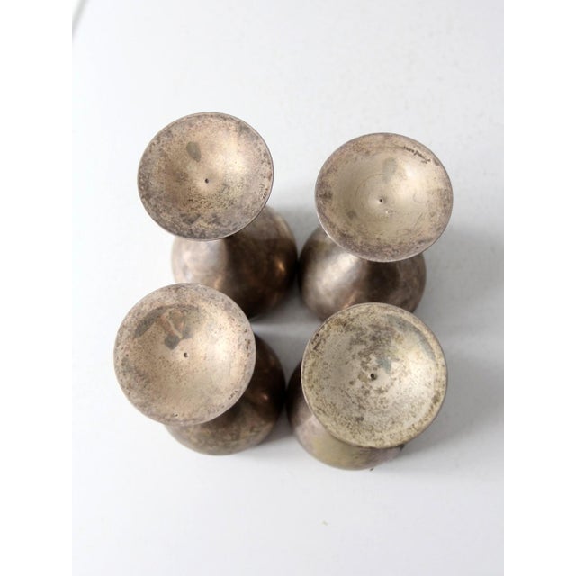 Mid-Century Leonard Silverplate Goblets, Set of 4 For Sale - Image 11 of 14