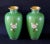 Mid 20th Century Mid-20th Century Vintage Cloisonné Vase Pair – Handcrafted Chinese Enamel Brass Vases With Cherry Blossom Design For Sale - Image 5 of 17