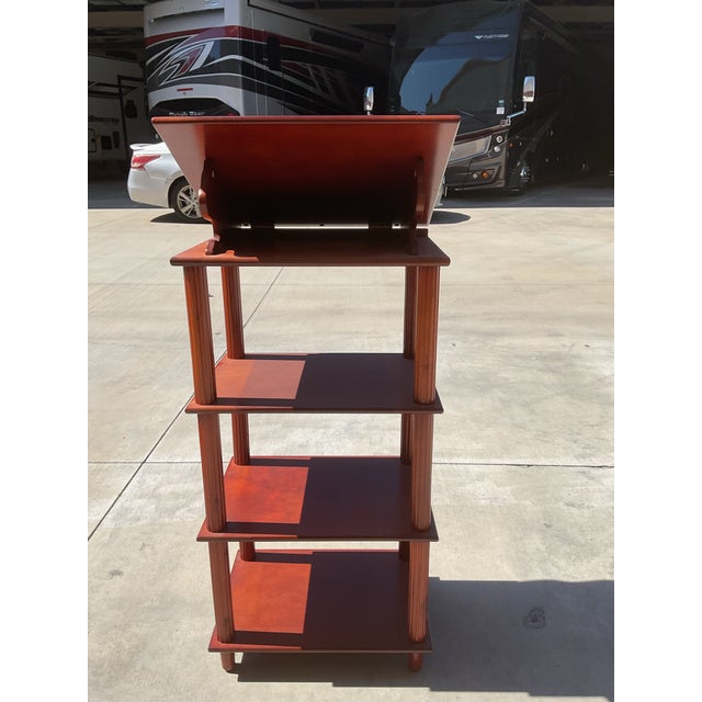 Wood 1990s Traditional Mahogany Adjustable Lectern With Shelving For Sale - Image 7 of 12