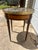 Brass French 19th Century Louis XVI Mahogany Oval Bouillotte Marble Top Side Table For Sale - Image 8 of 10