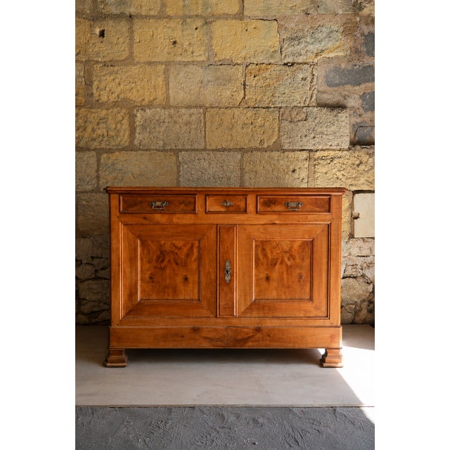 Tan Antique French Rustic Sideboard in Cherrywood, Early 1900s For Sale - Image 8 of 10