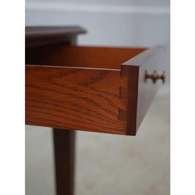 2020s Scarborough House Leather Top Crotch Mahogany Games Table For Sale - Image 5 of 18